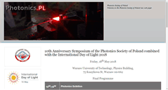 Desktop Screenshot of photonics.pl